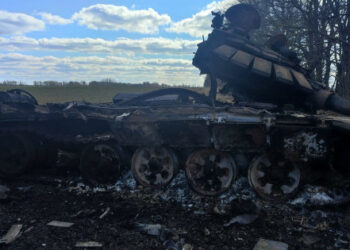 V Černihovské oblasti ukrajinští vojáci zničili konvoj ruských vozidel