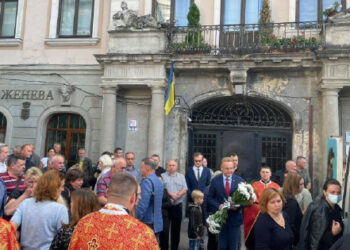 U Lavovu su se oprostili od vojnika Vasila Ostrovskog, koji je poginuo u ratu.