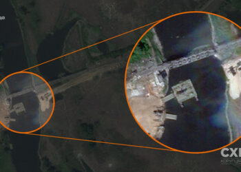 Ресейлік басқыншылар Купянск маңында понтон өткелін салуда (фото)