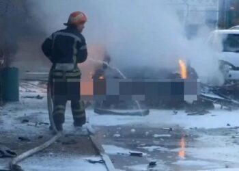 Энергодарда жергілікті коллаборатордың автокөлігі таңертең үрленді