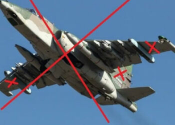 Spadochroniarz Sił Zbrojnych Ukrainy zestrzelił rosyjski samolot szturmowy Su-25 z manpadów "Orzeł"