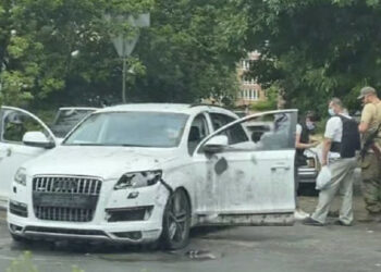 W Chersoniu samochód szefa kolonii, który współpracuje z okupantami, został wysadzony w powietrze.