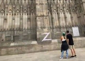 Rosjanie umieszczają symbole Z na zabytkach w Europie