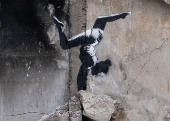 Graffiti światowej sławy artysty Banksy'ego pojawiło się w Borodyance