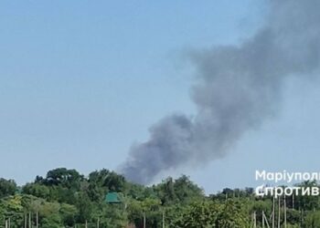 До приїзду Пушиліна маріупольські партизани підпалили базу росіян поблизу «Азовсталі»