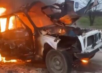 У Новій Каховці підірвали автомобіль командира окупаційної поліції