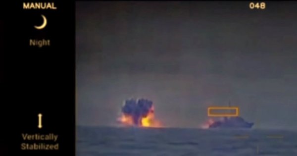 ГУР показало відео роботи надводних безпілотників у Чорному морі