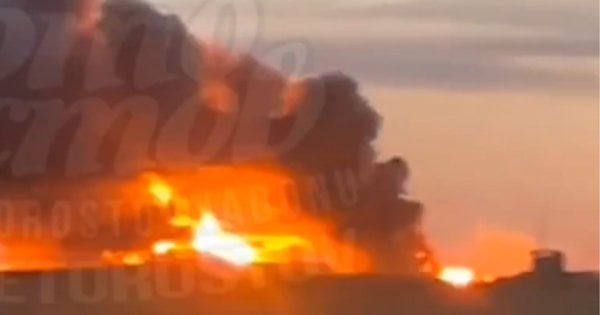 Дрони атакували військовий аеродром росіян в Ростовській області, зайнялась масштабна пожежа