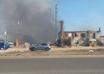 У Маріуполі партизани спалили російську базу з боєкомплектом