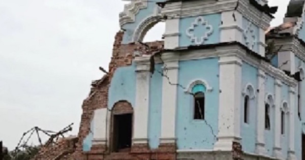 Rusi uničili še en tempelj UOC-MP Svyatogorsk Lavra v Donjeck regiji