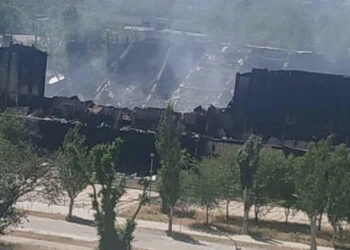 V Severodonetsku so Rusi uničili ledeno palačo.
