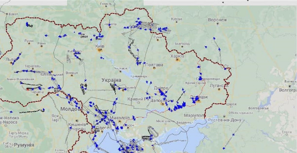 Zaluzhny je pokazal zemljevid jutranje množično obstreljevanje Ukrajine