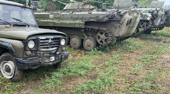 Na obrobju osvobojenega Balaklia našel rezervno poveljstvo Rusov (foto)