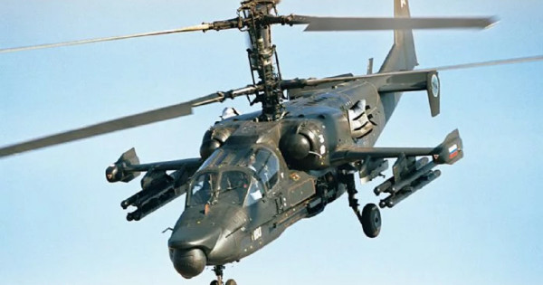 Oborožene sile Ukrajine sestrelile ruski helikopter Ka-52 "Aligator"