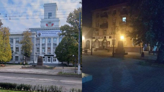 Rusi so med begom iz Khersona ukradli spomenike Suvorovu in Ushakovu