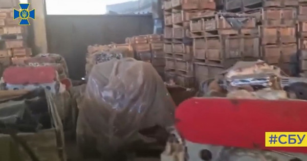 SBU najde skladišče z ukradenim ukrajinskim strelivom in deli v vrednosti 200 milijonov USD