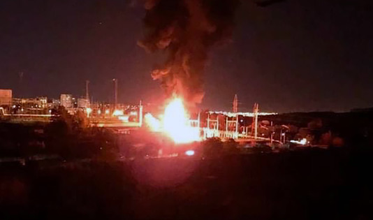 V Belgorodu se je po prihodu rakete zažgala elektrarna (foto, video)