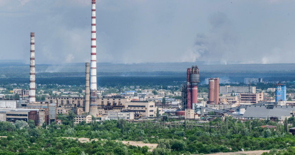 V obratu Azot je zaradi obstreljevanja s strani Rusov prišlo do obsežnega uhajanja maziva