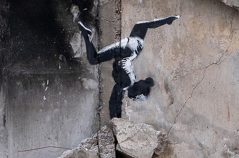 Grafiti svetovno znanega umetnika Banksyja so se pojavili v Borodyanki