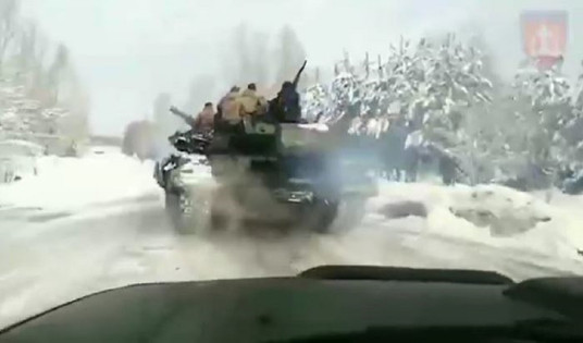 Oborožene sile Ukrajine so izvedle usposabljanje osebja v bližini meje z Belorusijo (video)