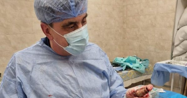 Kirurgi odstranili neeksplodsko granato iz trupla vojaka oboroženih sil Ukrajine