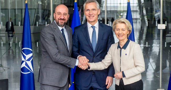 Nato in EU podpisala izjavo o sodelovanju, ki upošteva tveganja Ruske federacije