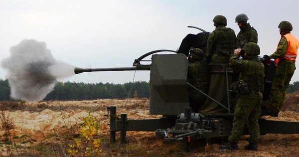 Vojaki Oboroženih sil Ukrajine so bili usposobljeni v Litvi za delo z L-70 protiletalskih topov