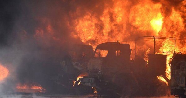 У тимчасово окупованій Макіївці загорілась нафтобаза росіян