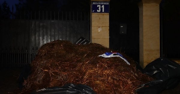 "Росія = лайно!": під будинок російського посла у Варшаві скинули вантажівку гною. Фото, відео