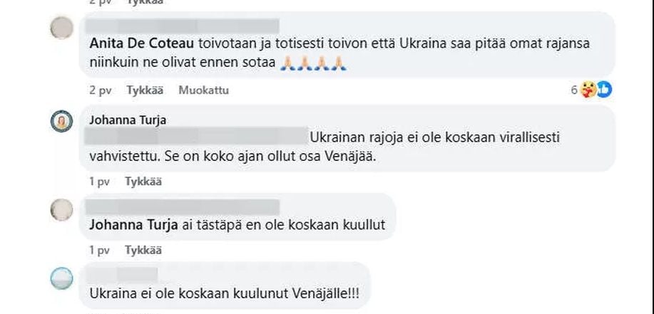U Finliandii z vyboriv znialy kandidaturu politykyni iaka nazvala Ukrainu