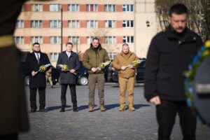 Volodimir Zelenski je prispel v Lvov na nenapovedan obisk