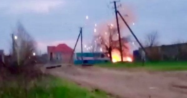 У Мелітополі підірвали бронемашину з «кадирівцями»