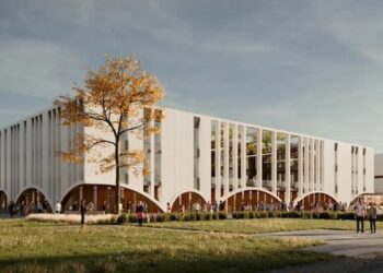 У Гостомелі відбудують ліцей з видом на ангар літака «Мрія»: візуалізація