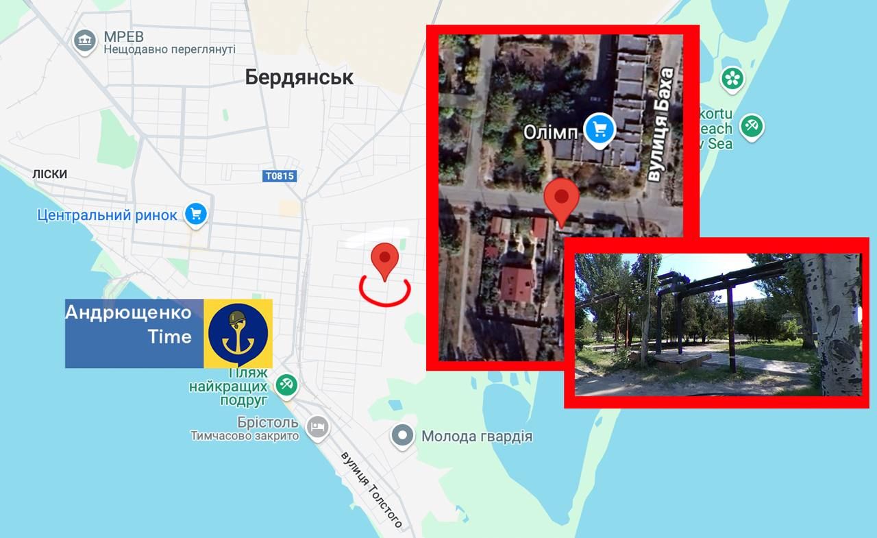 Miesto výbuchu FSB v Berďansku